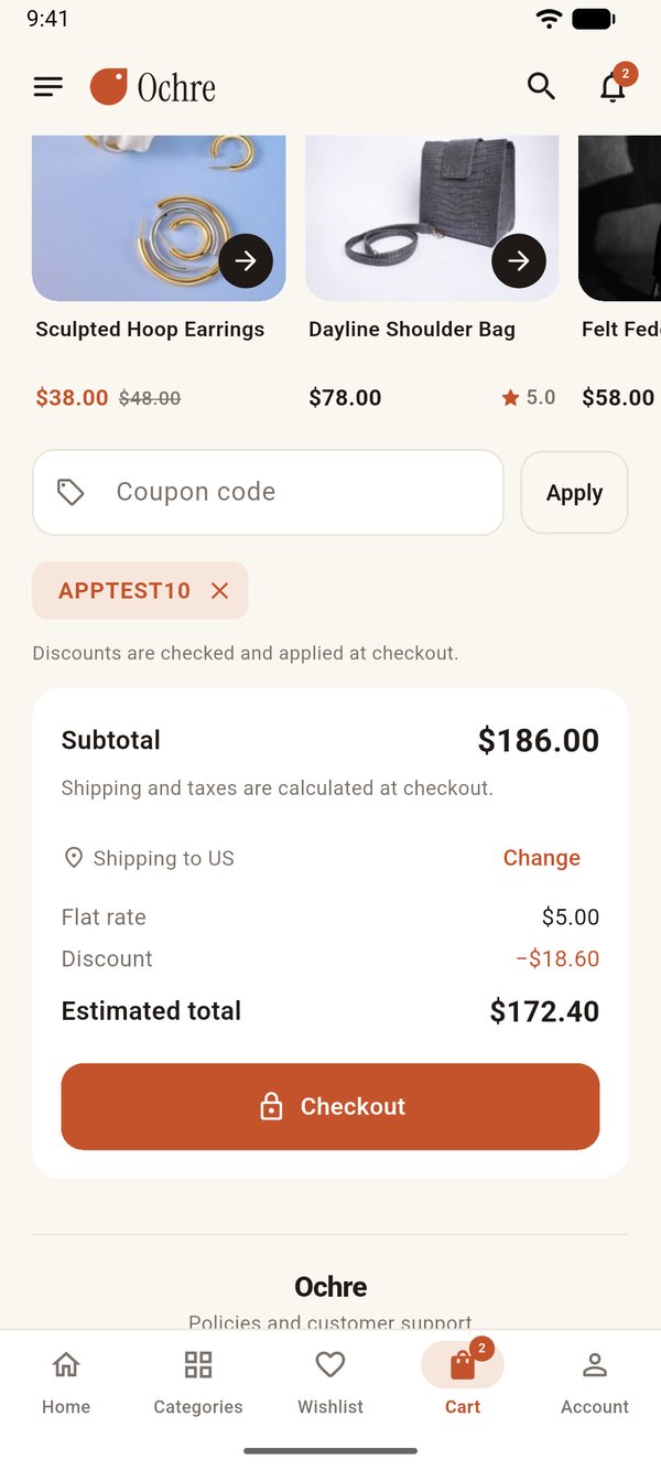 Shipping estimate